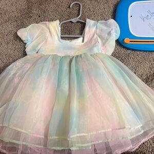Pastel Rainbow Kids Formal Dress